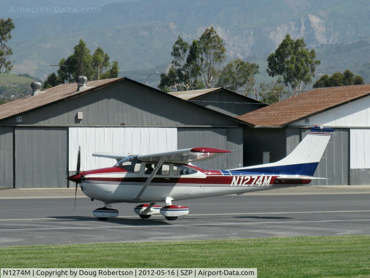 N1274M, 1975 Cessna 182P Skylane C/N 18264271, 1975 Cessna 182P SKYLANE, Continental O-470-S 230 Hp, takeoff roll Rwy 22