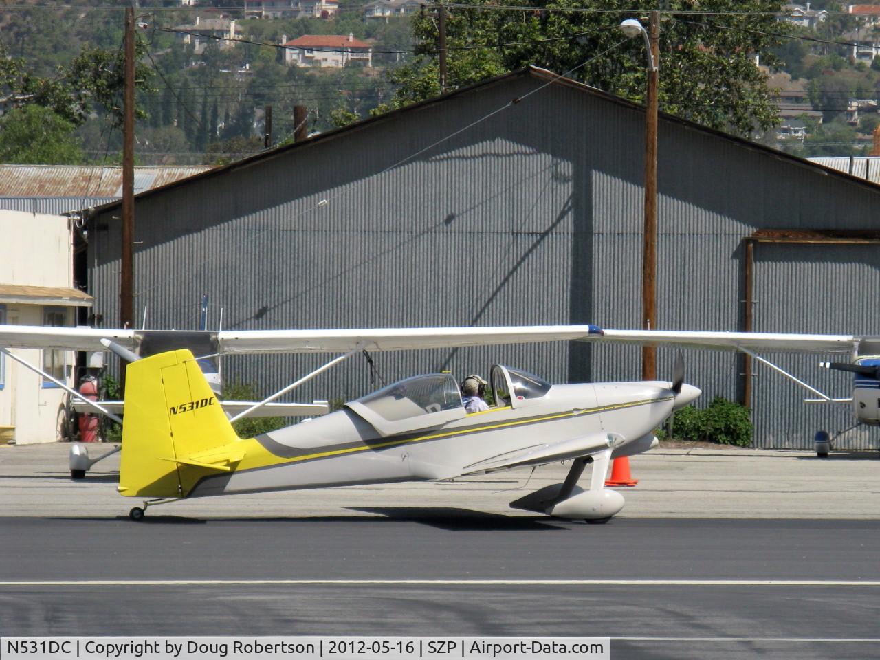 N531DC, 2007 Vans RV-7 C/N 72814, 2007 Simmons VAN's RV-7, Mattituck (Lycoming) TMX-360 180 Hp, taxi