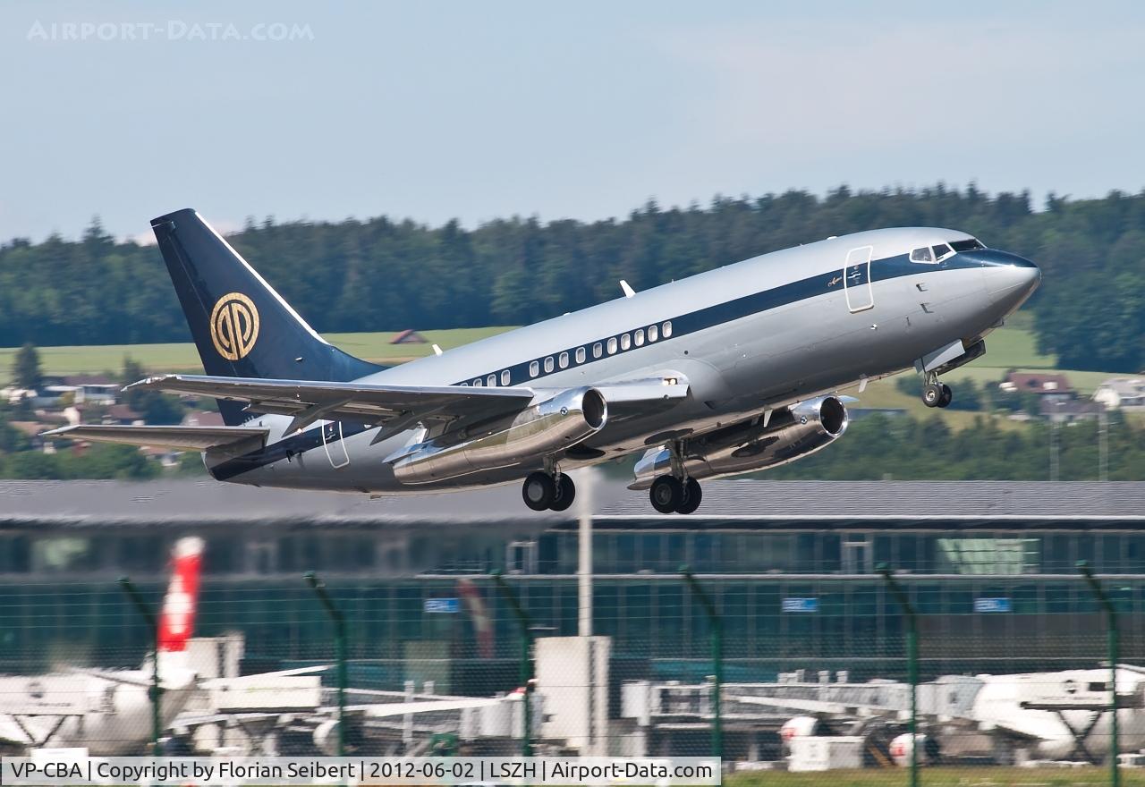 VP-CBA, 1981 Boeing 737-2W8 C/N 22628, airborne rwy 16
