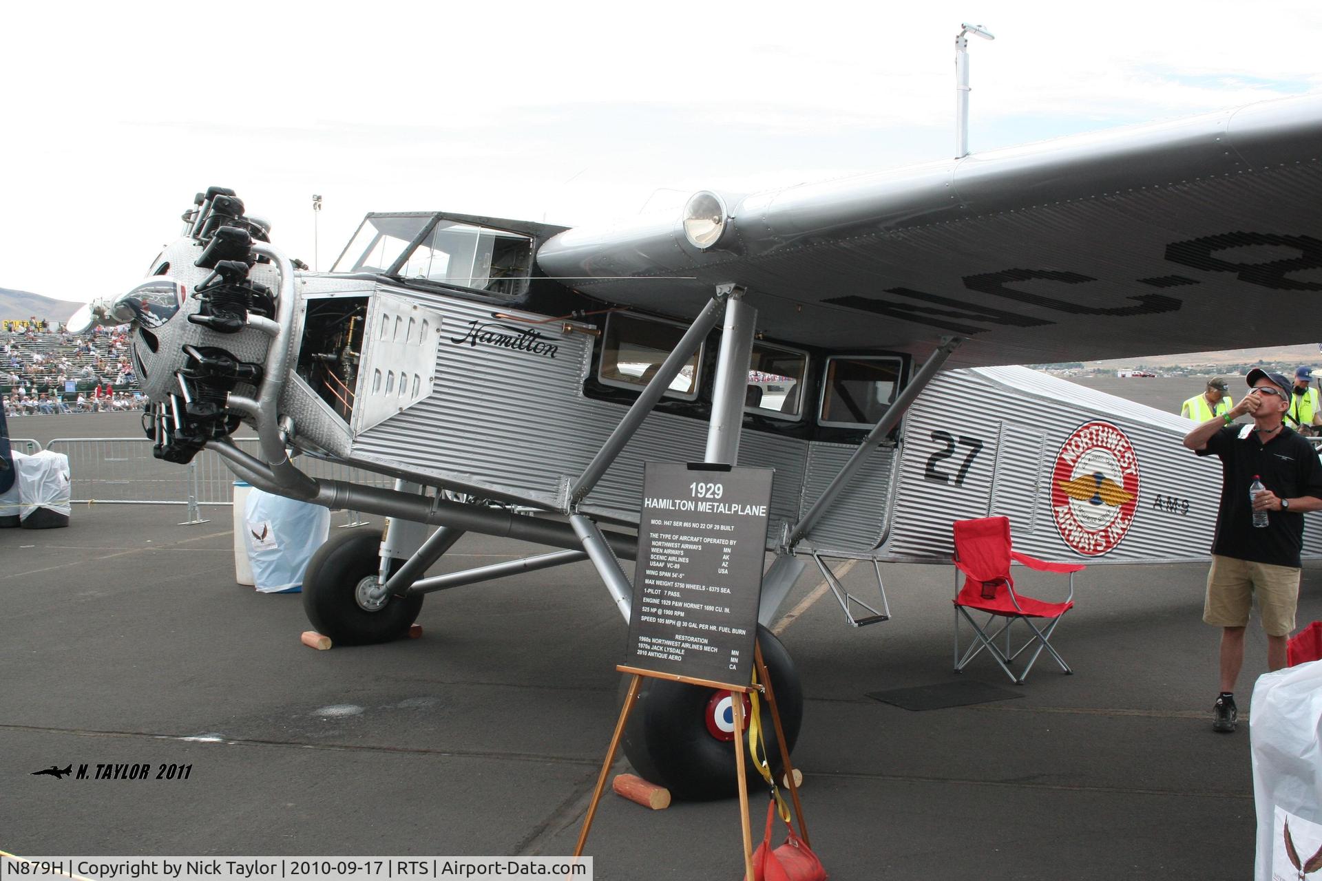 N879H, 1929 Hamilton Metalplane H47 C/N 65, Reno 2010
