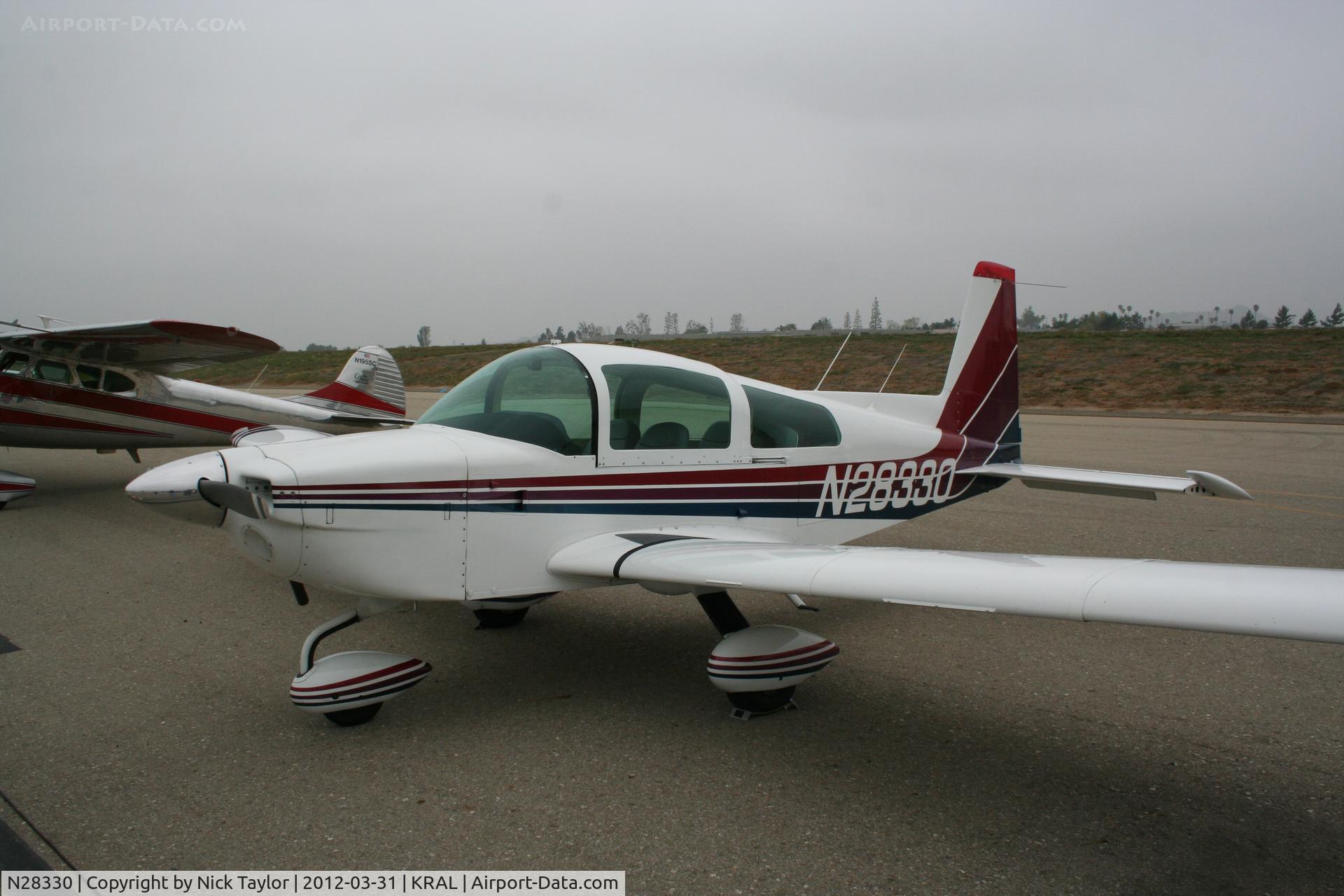 N28330, 1977 Grumman American AA-5B Tiger C/N AA5B0563, Riverside Air Show 2011