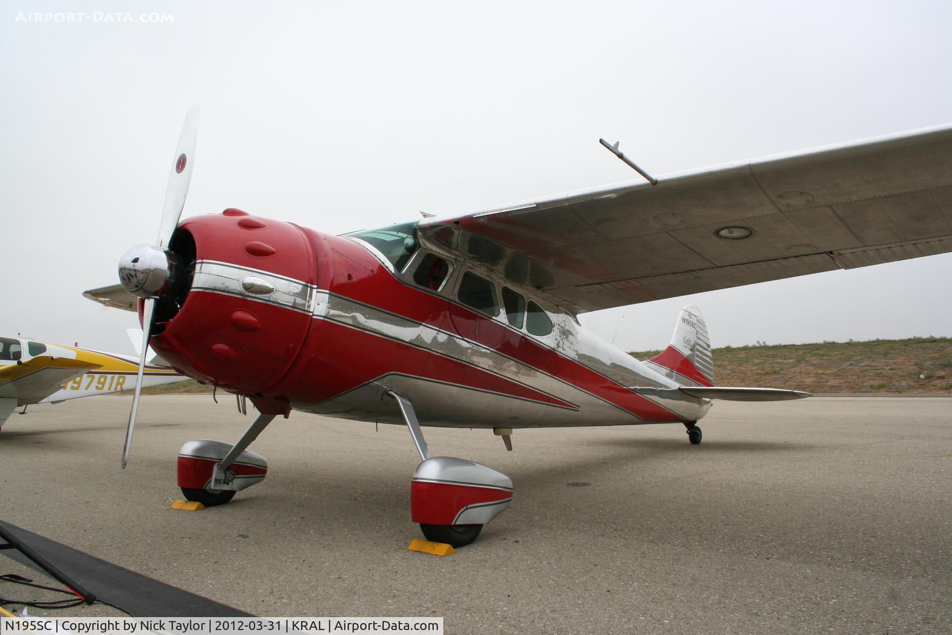 N195SC, 1949 Cessna 195 C/N 7402, Riverside Air Show 2011