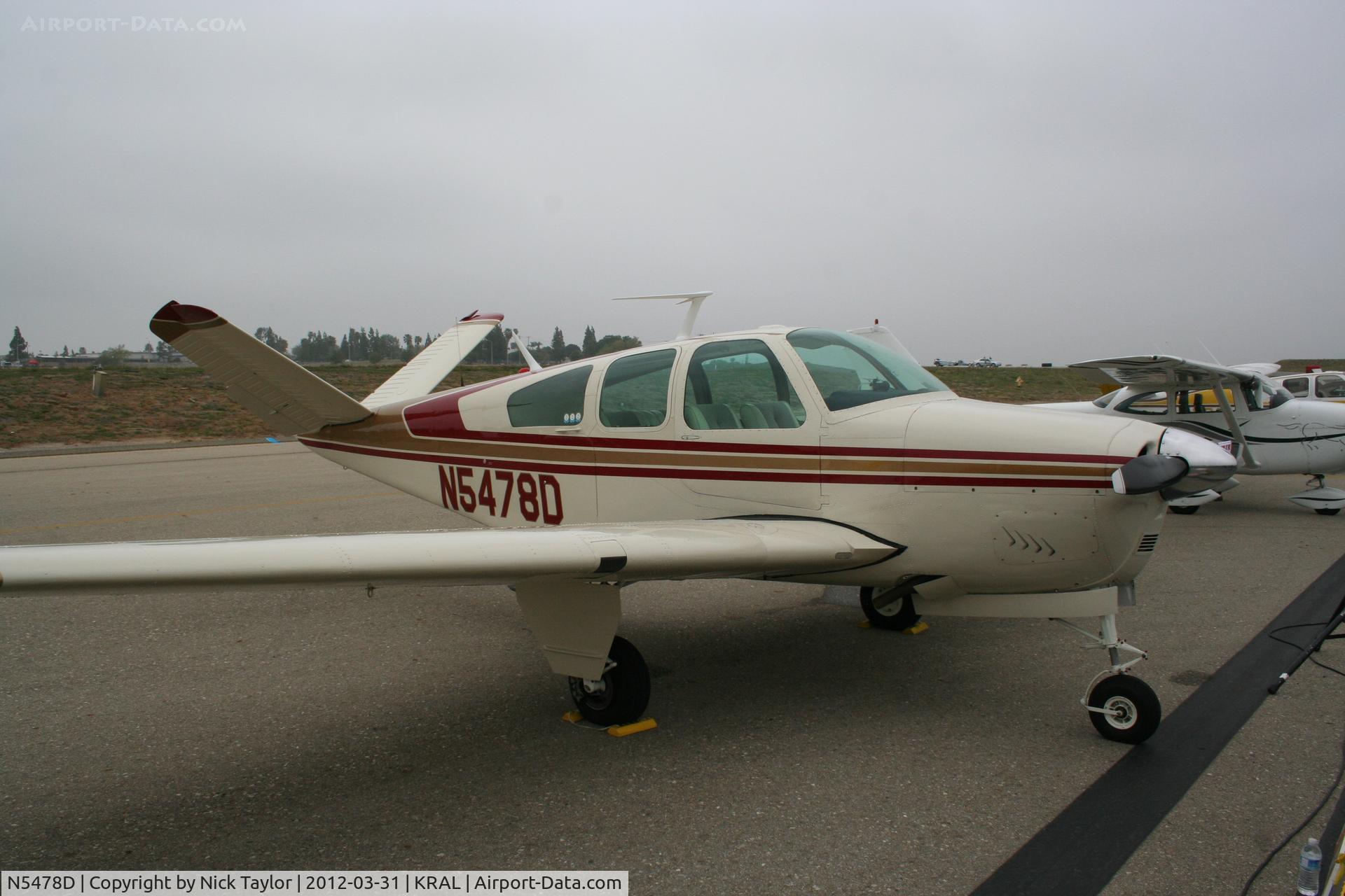 N5478D, 1957 Beech H35 Bonanza C/N D-4985, Riverside Air Show 2011