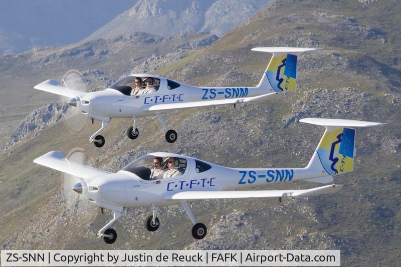 ZS-SNN, 2009 Diamond DA-20-C1 Eclipse C/N C0550, CTFTC ZS-SNN flown in formation with sister aircarft.