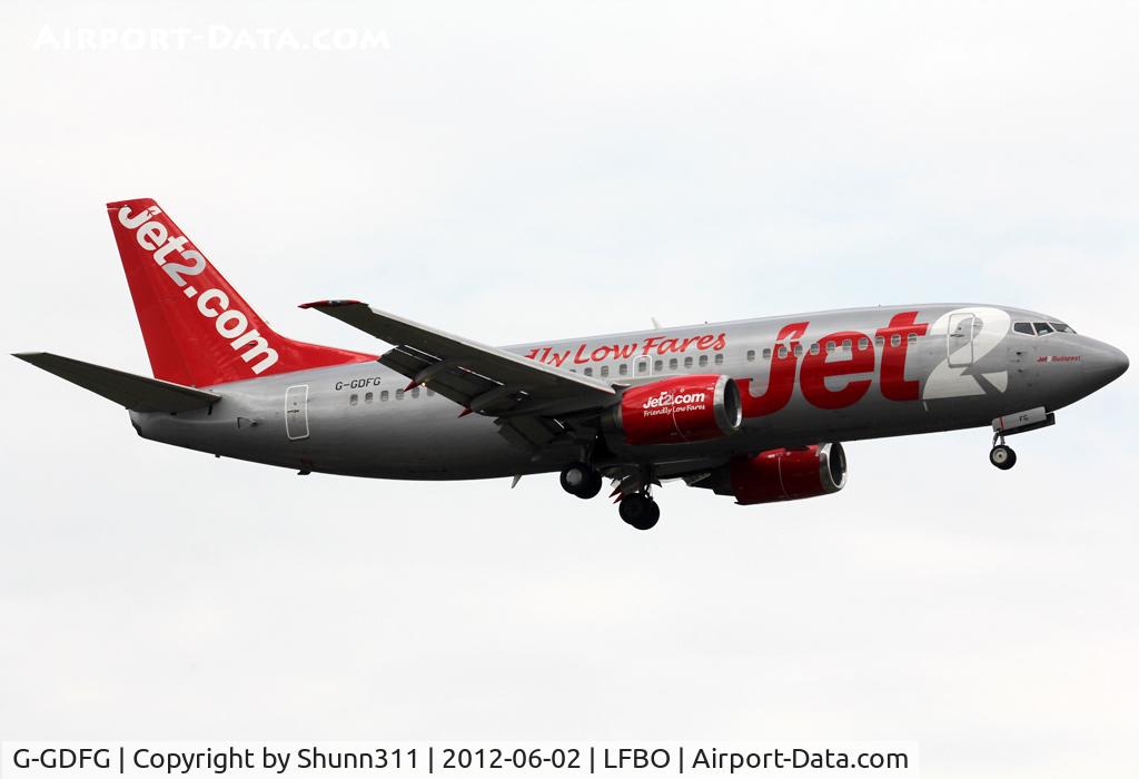 G-GDFG, 1997 Boeing 737-36Q C/N 28658, Landing rwy 14R