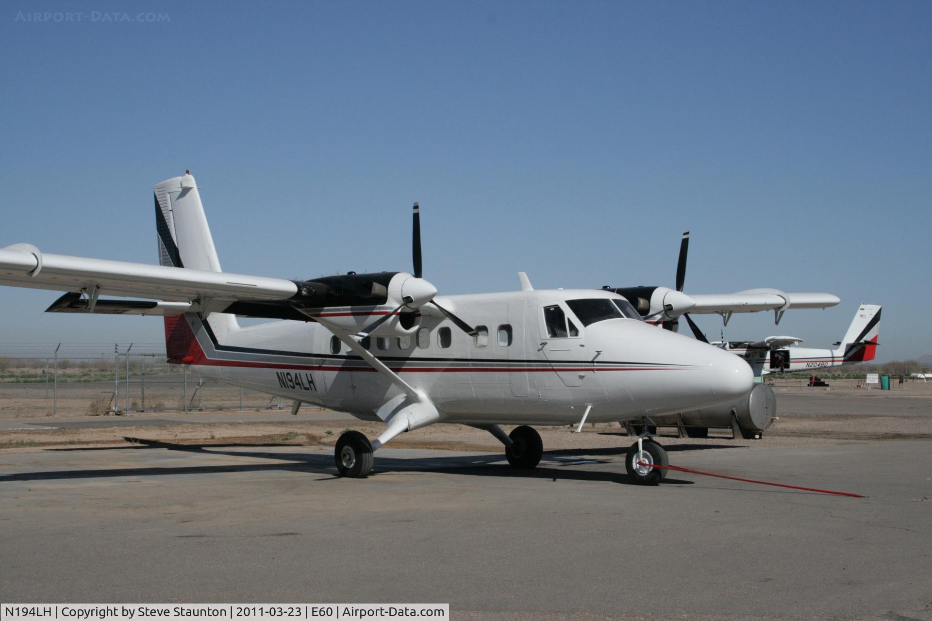 N194LH, 1969 De Havilland Canada DHC-6-200 Twin Otter C/N 194, Taken at Eloy Airport, in March 2011 whilst on an Aeroprint Aviation tour
