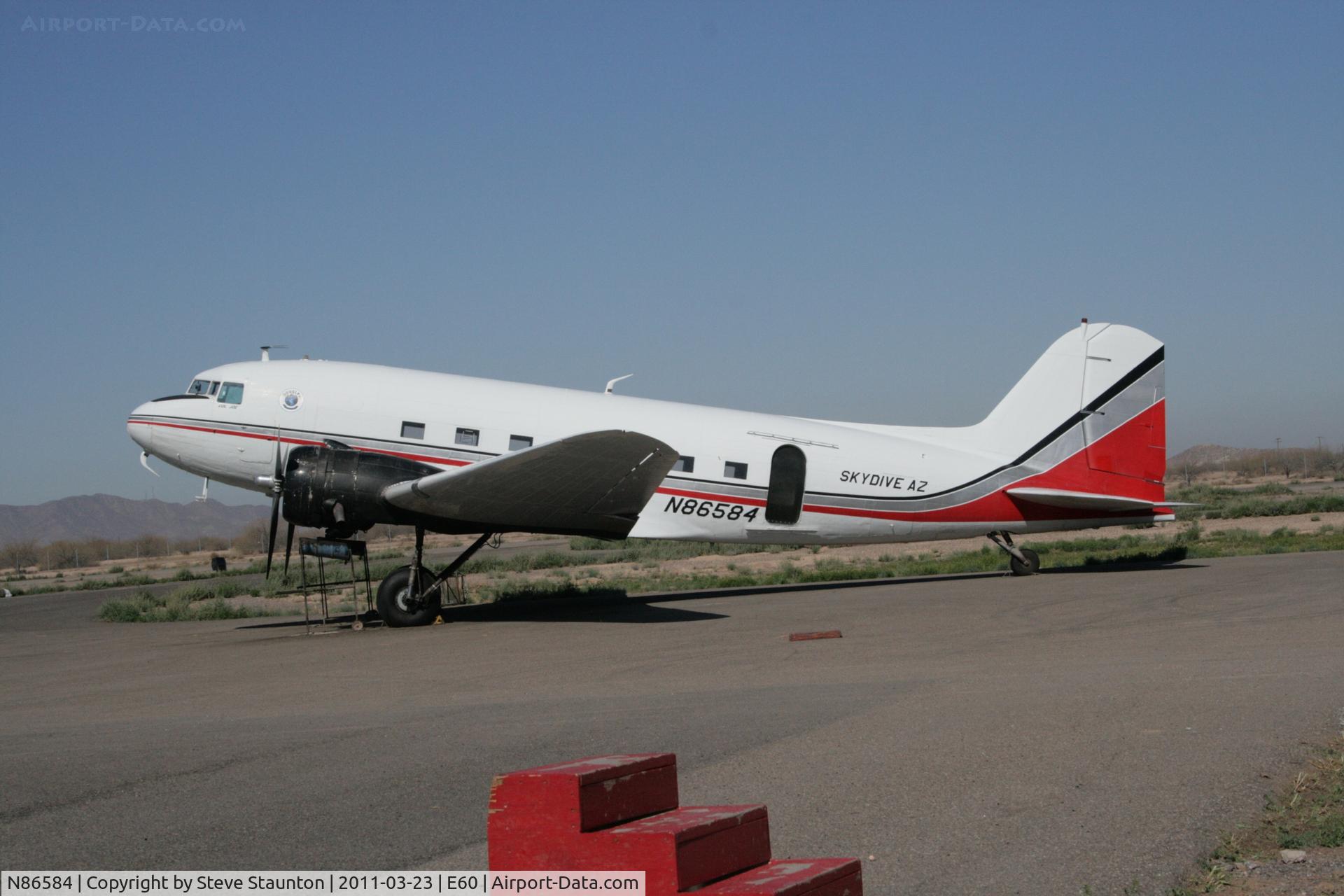 N86584, 1942 Douglas DC-3-G202A C/N 4935, Taken at Eloy Airport, in March 2011 whilst on an Aeroprint Aviation tour