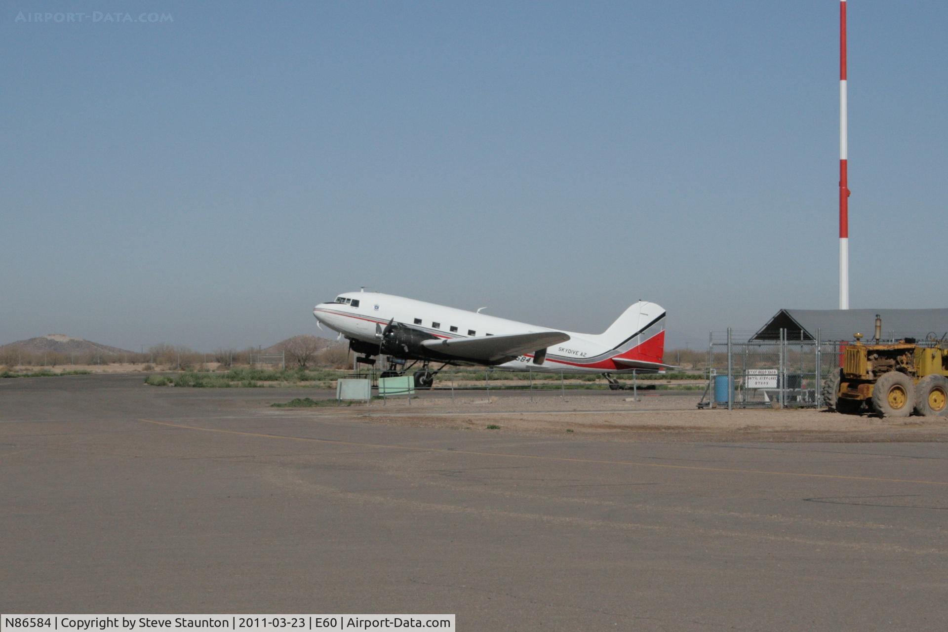 N86584, 1942 Douglas DC-3-G202A C/N 4935, Taken at Eloy Airport, in March 2011 whilst on an Aeroprint Aviation tour