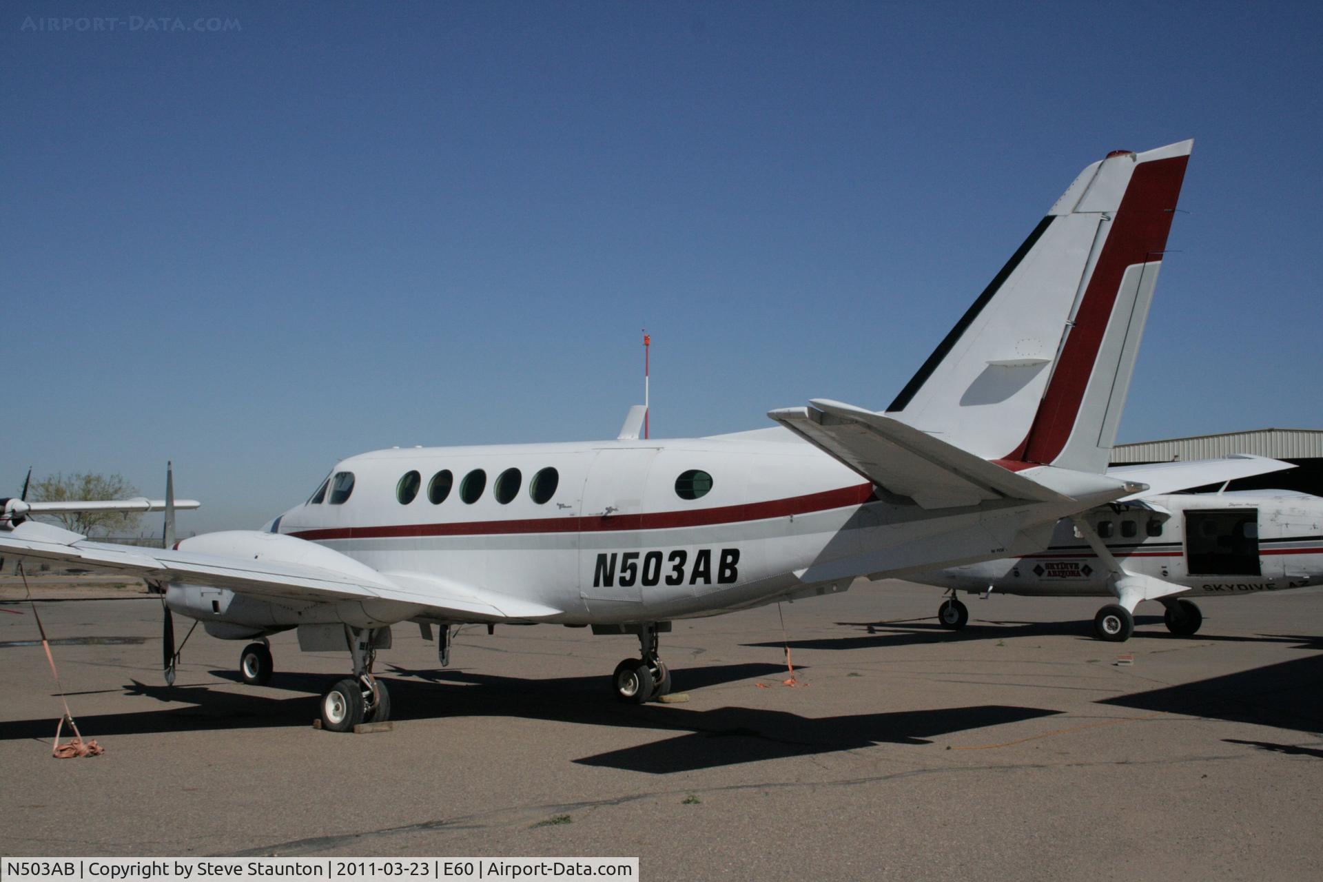N503AB, 1970 Beech 100 King Air C/N B-18, Taken at Eloy Airport, in March 2011 whilst on an Aeroprint Aviation tour
