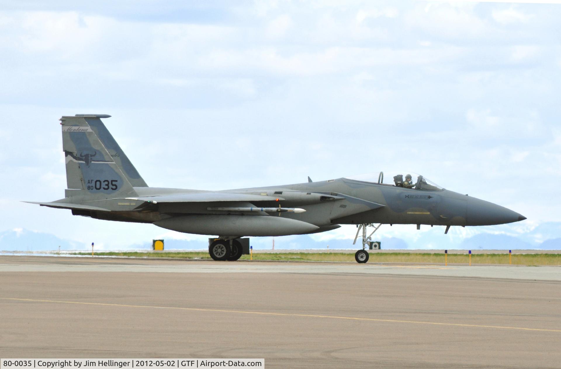 80-0035, 1980 McDonnell Douglas F-15C Eagle C/N 0688/C184, 120th Fighter Wing (Montana ANG) F-15C Eagle Taxiing.