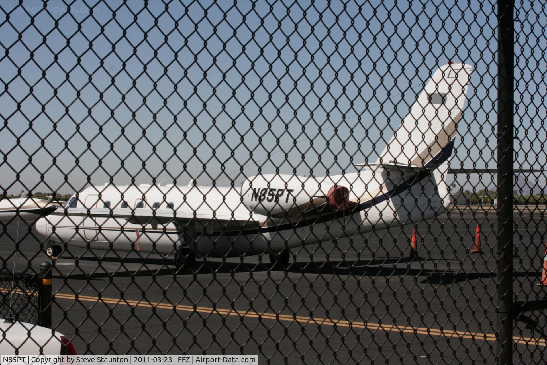 N85PT, 1980 Israel Aircraft Industries IAI-1124 Westwind C/N 285, Taken at Falcon Field Airport, in March 2011 whilst on an Aeroprint Aviation tour
