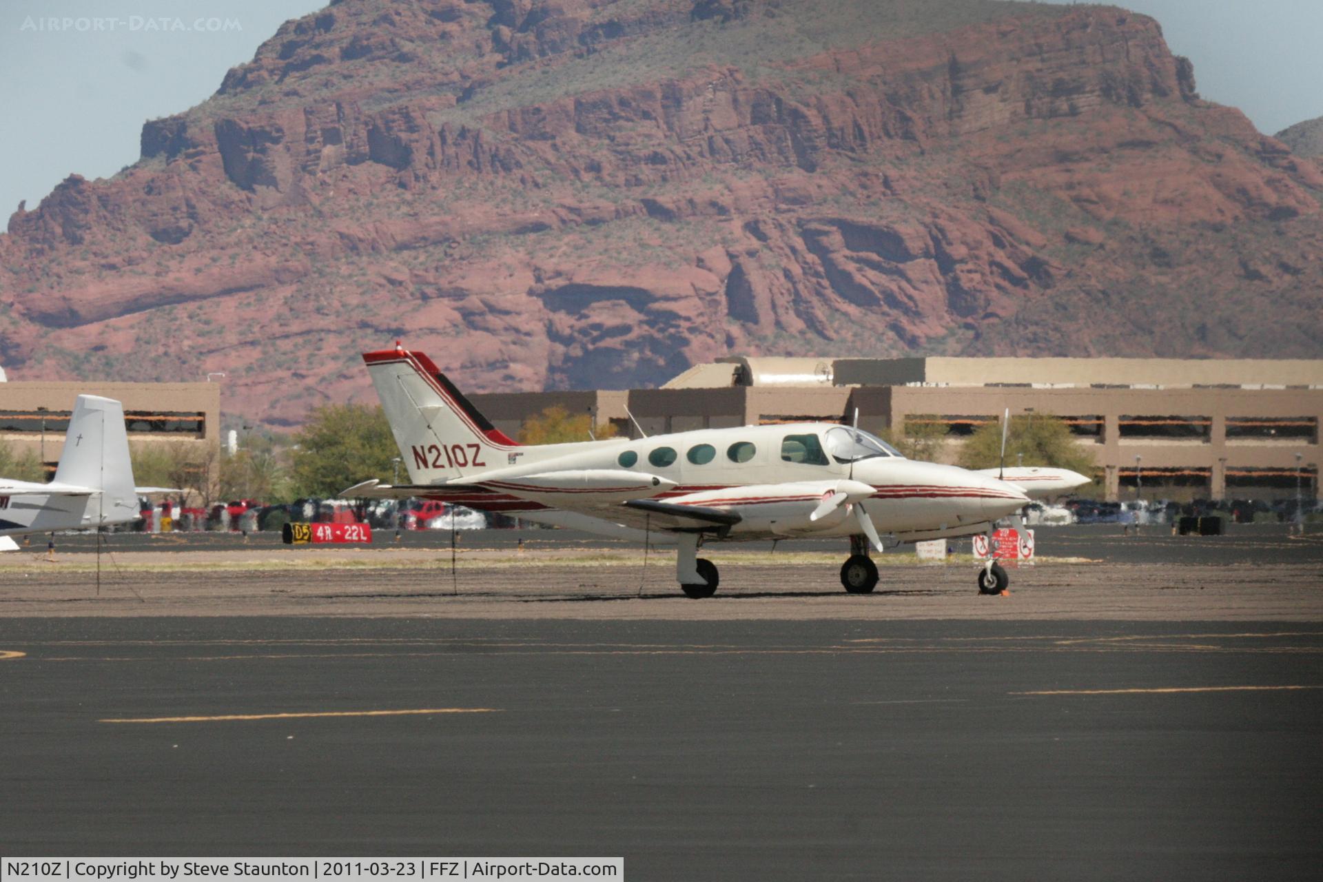 N210Z, 1968 Cessna 411A C/N 411-0292, Taken at Falcon Field Airport, in March 2011 whilst on an Aeroprint Aviation tour