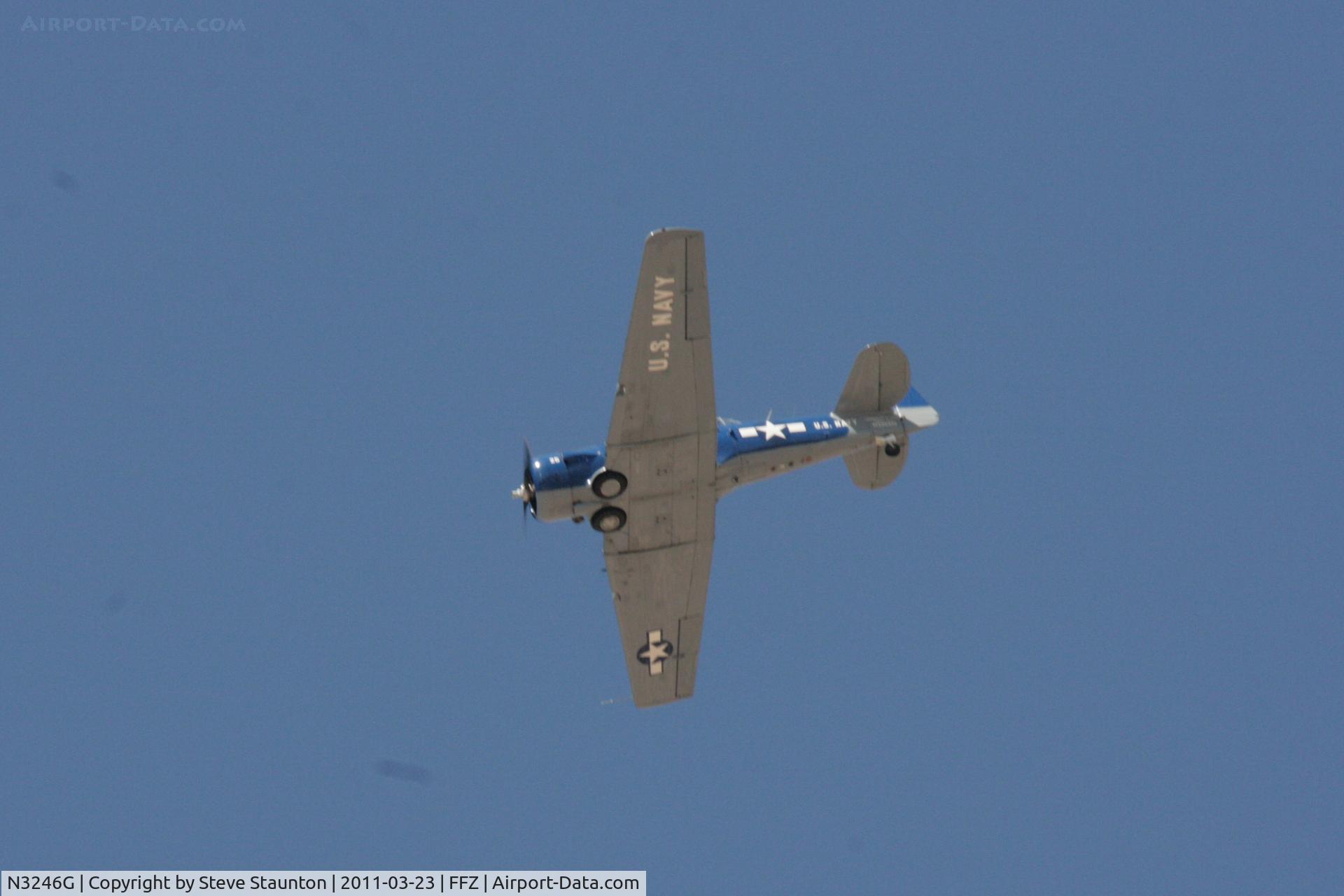N3246G, 1959 North American SNJ-5 Texan Texan C/N 90725, Taken at Falcon Field Airport, in March 2011 whilst on an Aeroprint Aviation tour