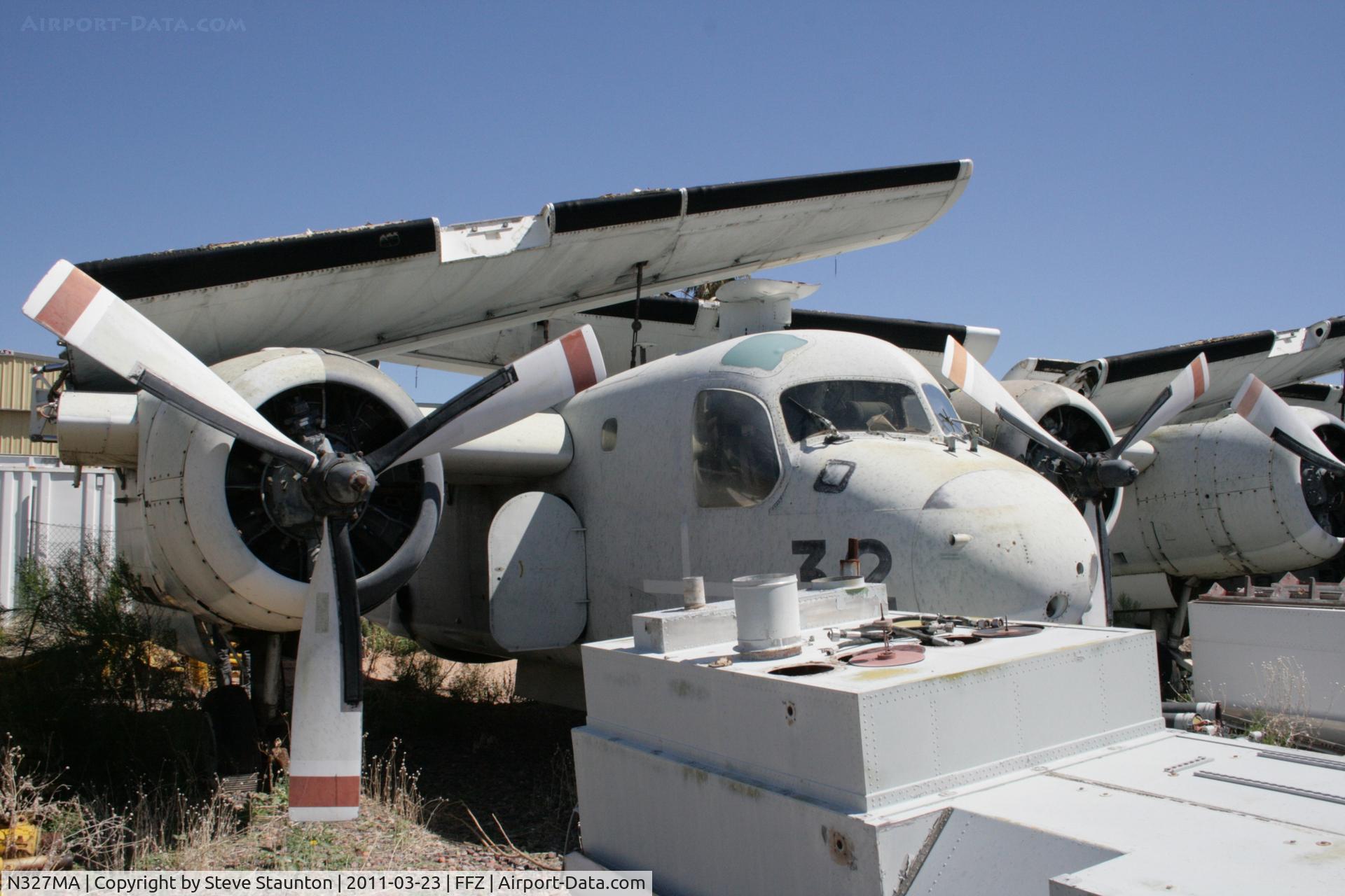 N327MA, Grumman S2F-1 Tracker C/N 632, Taken at Falcon Field Airport, in March 2011 whilst on an Aeroprint Aviation tour