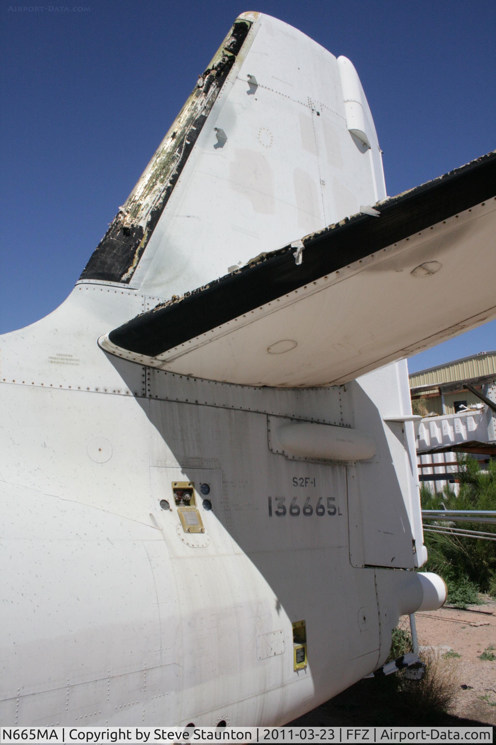 N665MA, Grumman S2F-1 Tracker Tracker C/N 574, Taken at Falcon Field Airport, in March 2011 whilst on an Aeroprint Aviation tour