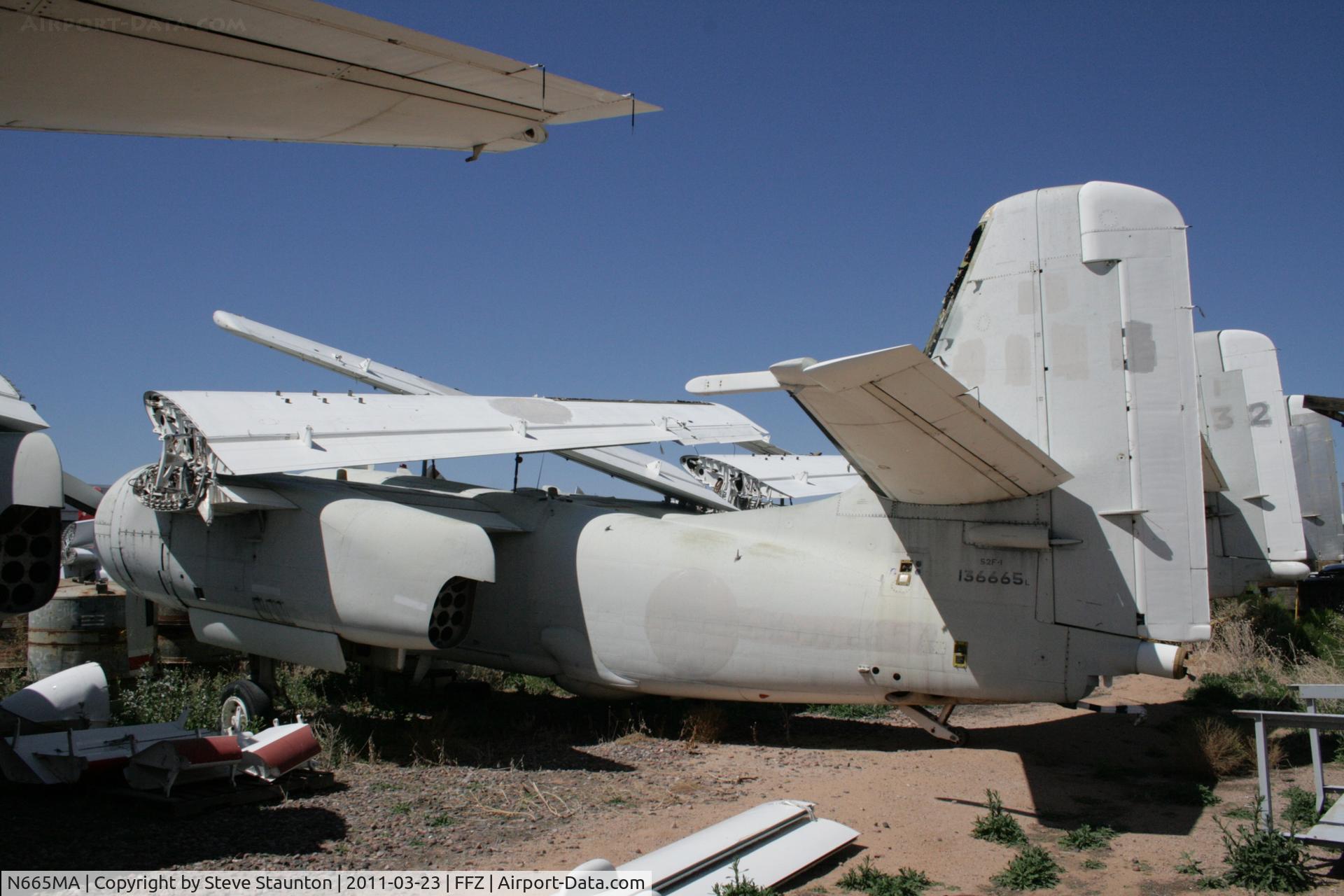 N665MA, Grumman S2F-1 Tracker Tracker C/N 574, Taken at Falcon Field Airport, in March 2011 whilst on an Aeroprint Aviation tour