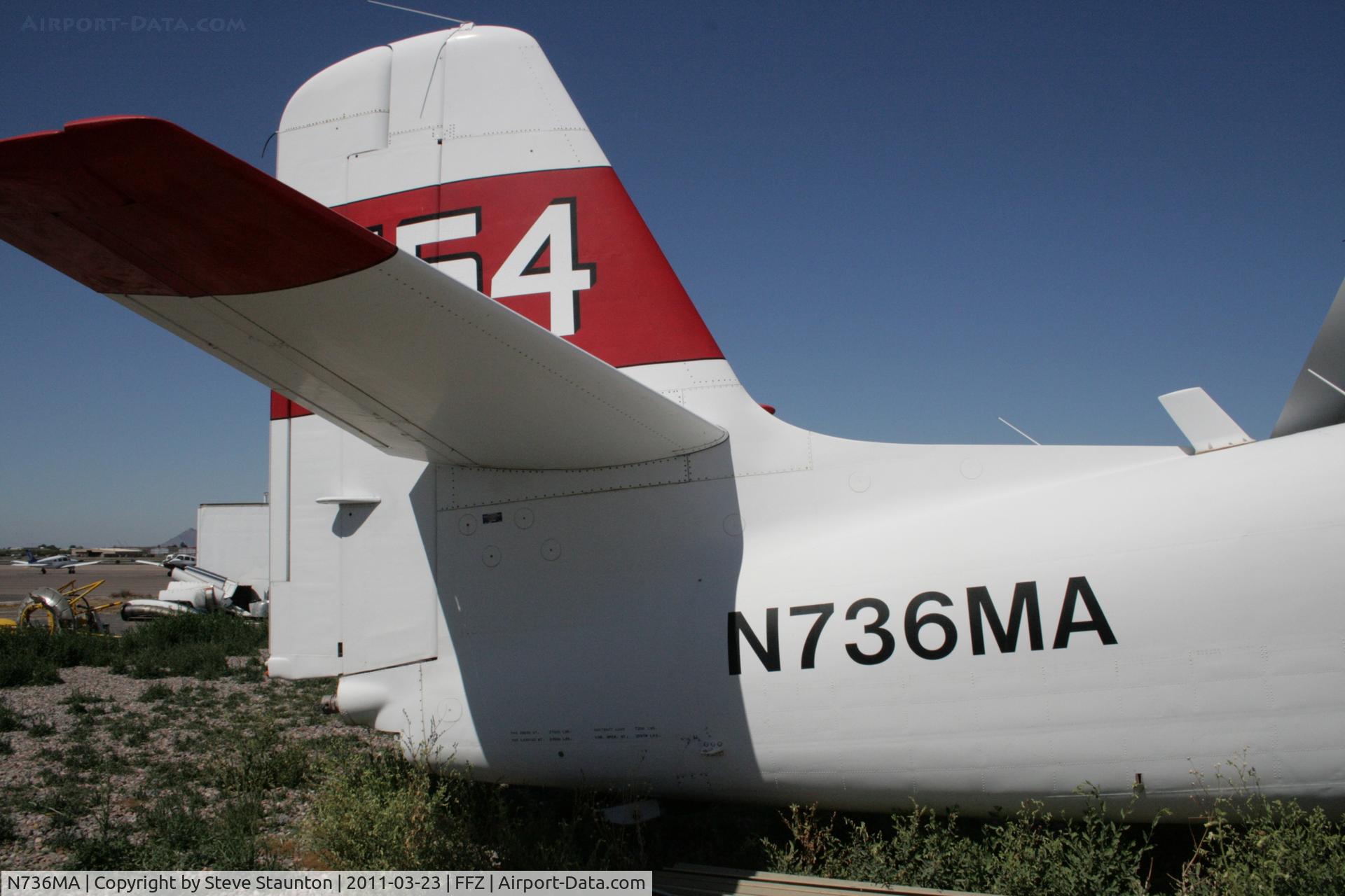 N736MA, 1958 Grumman S2F-1 Tracker C/N 645, Taken at Falcon Field Airport, in March 2011 whilst on an Aeroprint Aviation tour