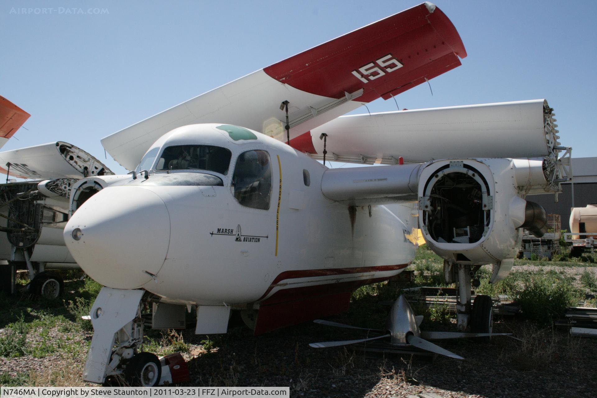 N746MA, Grumman S2F-1 Tracker C/N 655, Taken at Falcon Field Airport, in March 2011 whilst on an Aeroprint Aviation tour