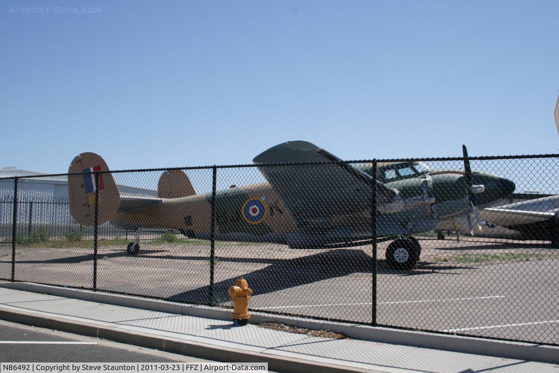 N86492, Lockheed PV-2 Harpoon C/N 15-1473, Taken at Falcon Field Airport, in March 2011 whilst on an Aeroprint Aviation tour
