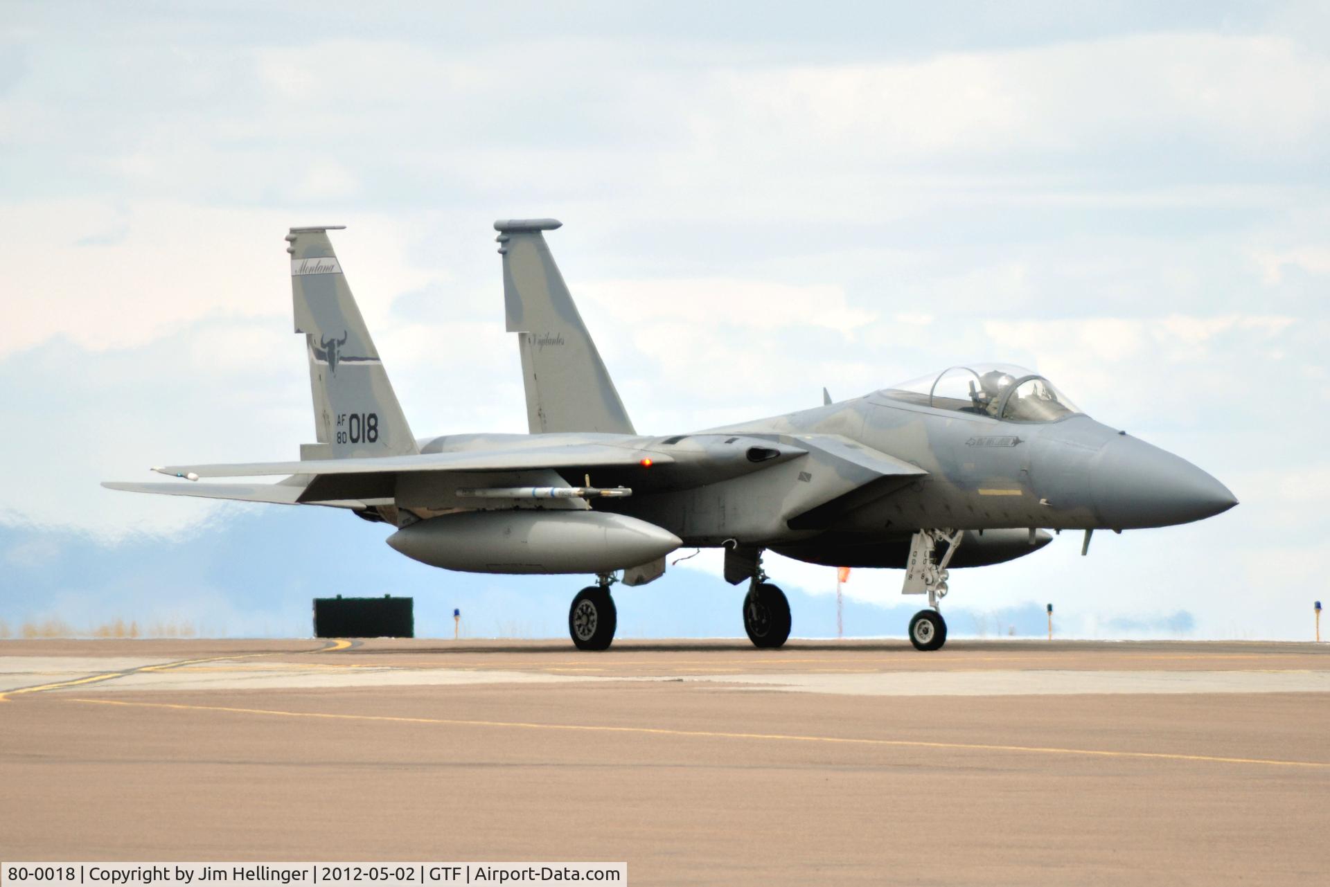 80-0018, 1980 McDonnell Douglas F-15C Eagle C/N 0658/C167, 120th Fighter Wing F-15C Taxiing