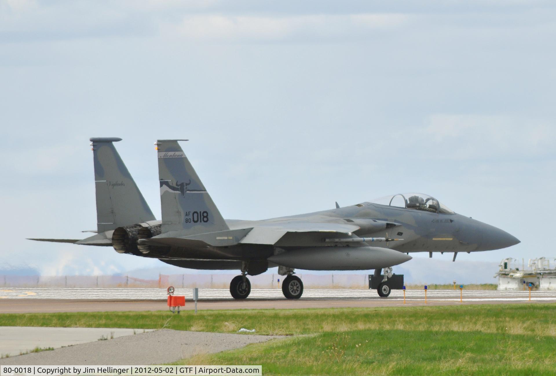80-0018, 1980 McDonnell Douglas F-15C Eagle C/N 0658/C167, 120th Fighter Wing F-15C Taxiing