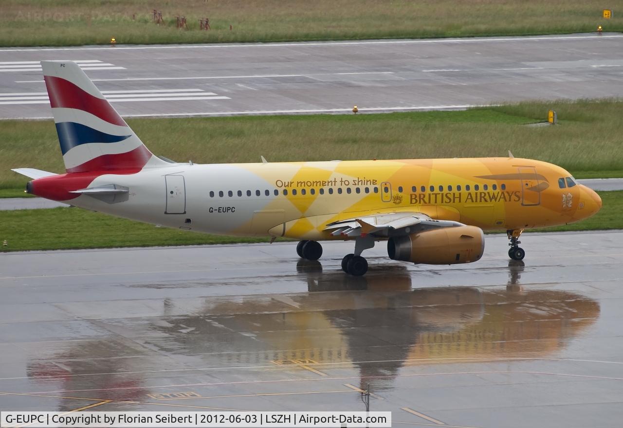 G-EUPC, 1999 Airbus A319-131 C/N 1118, taxi to the active