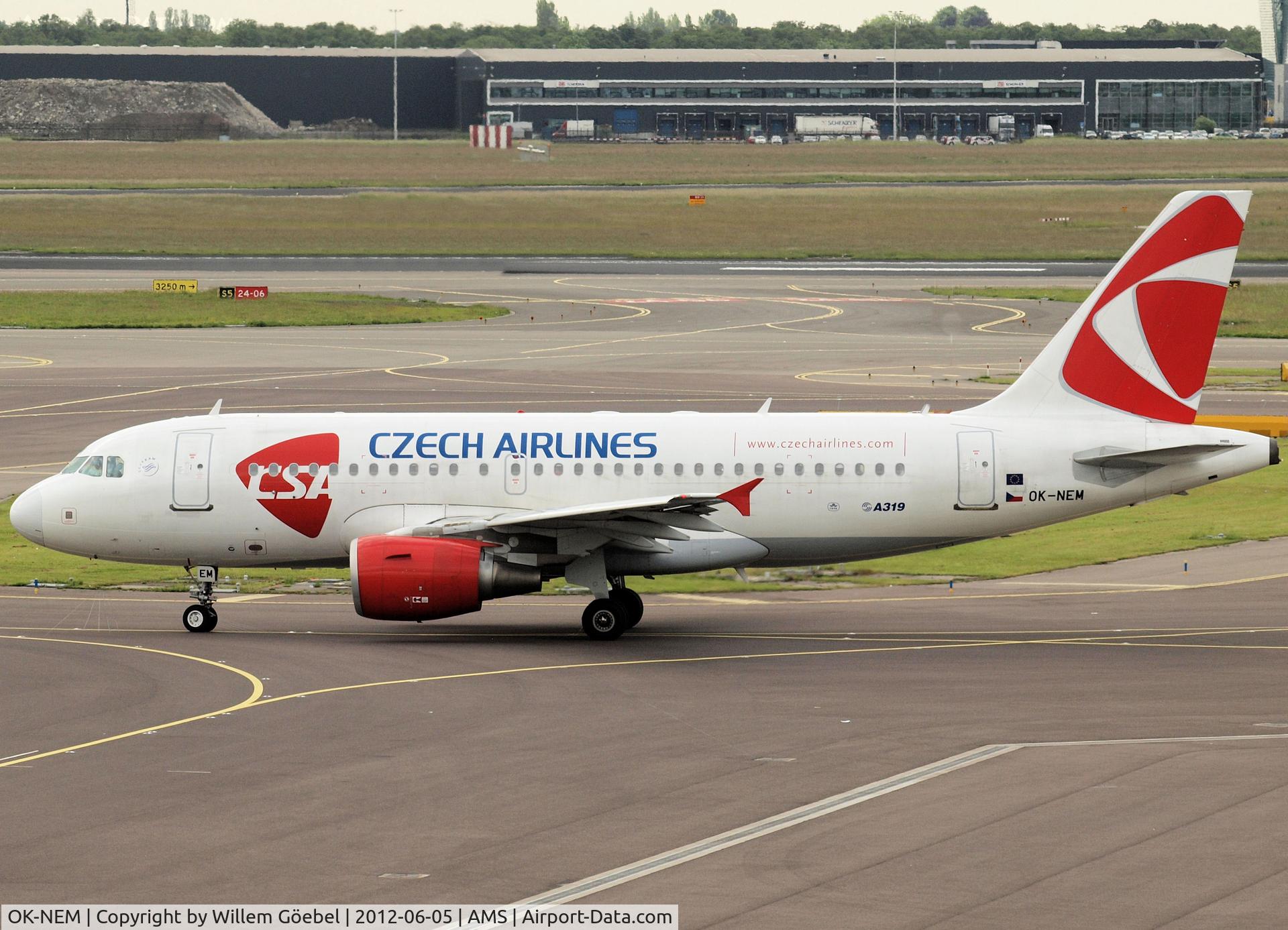 OK-NEM, 2008 Airbus A319-112 C/N 3406, Taxi to the runway 24 of Schiphol Airport