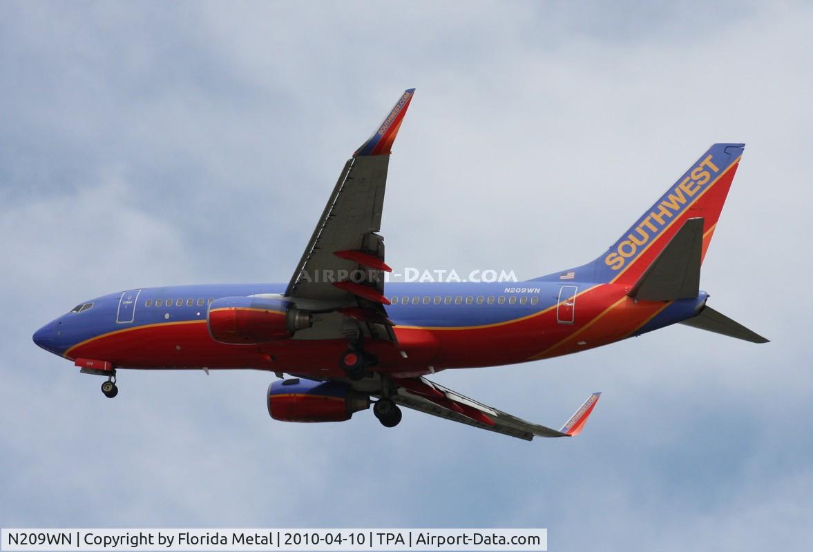 N209WN, 2005 Boeing 737-7H4 C/N 32484, Southwest 737