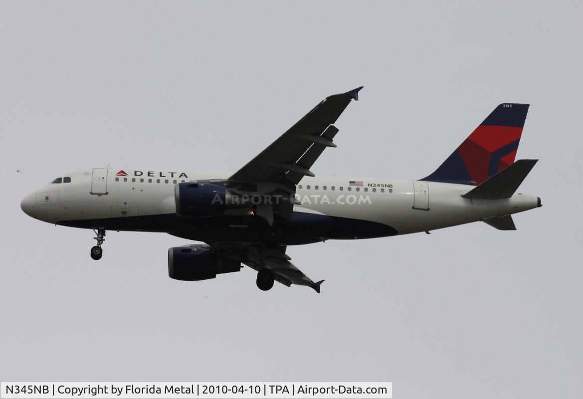 N345NB, 2002 Airbus A319-114 C/N 1774, Delta A319