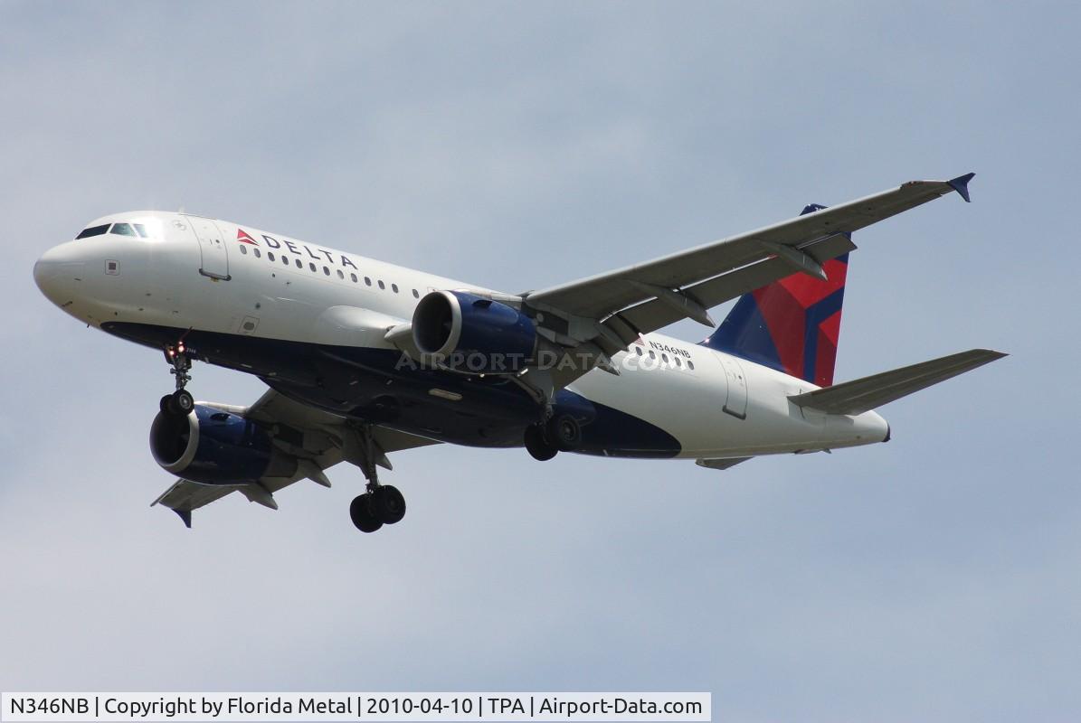 N346NB, 2002 Airbus A319-114 C/N 1796, Delta A319