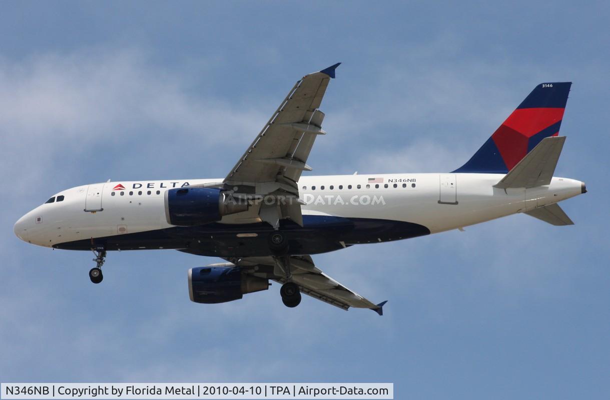 N346NB, 2002 Airbus A319-114 C/N 1796, Delta A319