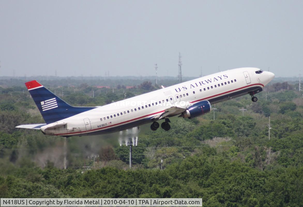 N418US, 1989 Boeing 737-401 C/N 23985, US Airways 737-400