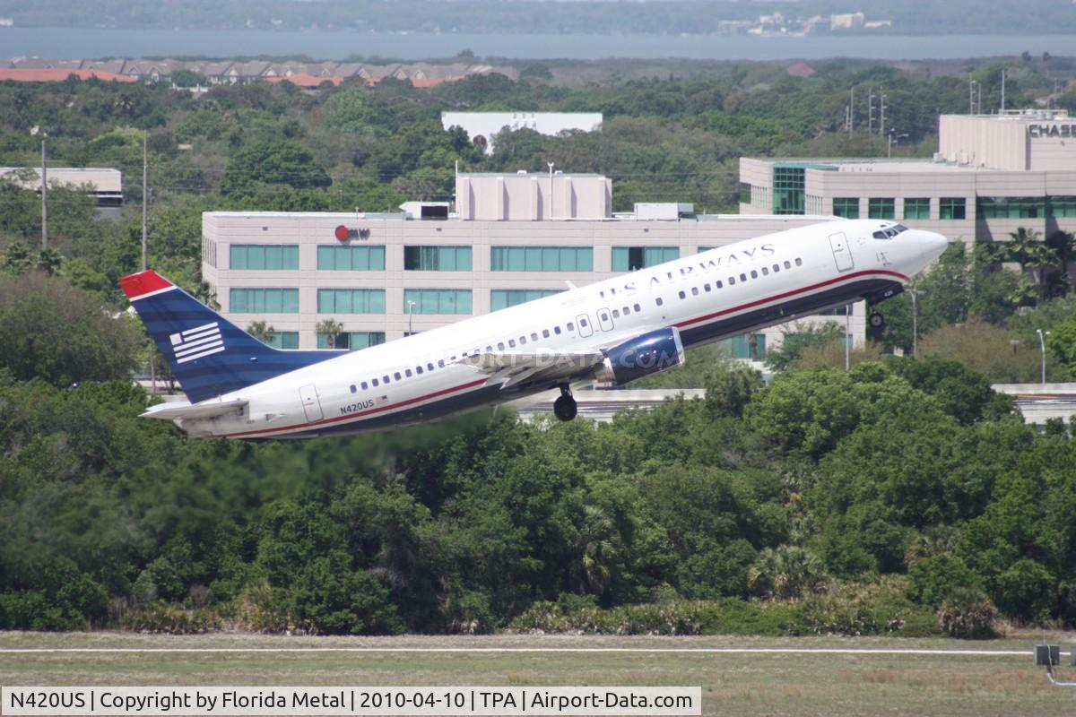 N420US, 1989 Boeing 737-401 C/N 23987, US Airways 737-400