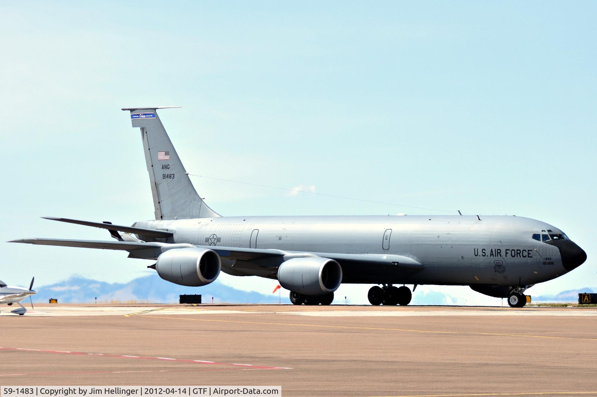 59-1483, 1959 Boeing KC-135R Stratotanker C/N 17971, 121st ARW KC-135 Stratotanker taxiing
