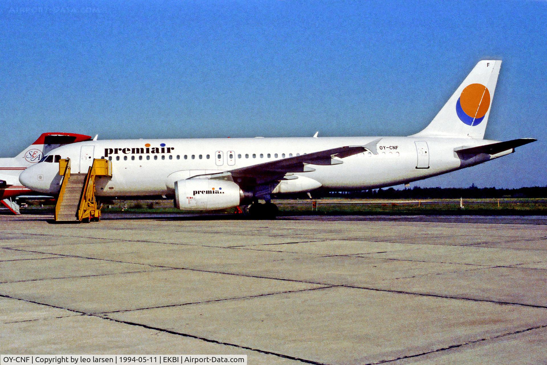 OY-CNF, 1991 Airbus A320-231 C/N 168, Billund Denmark 11.5.94