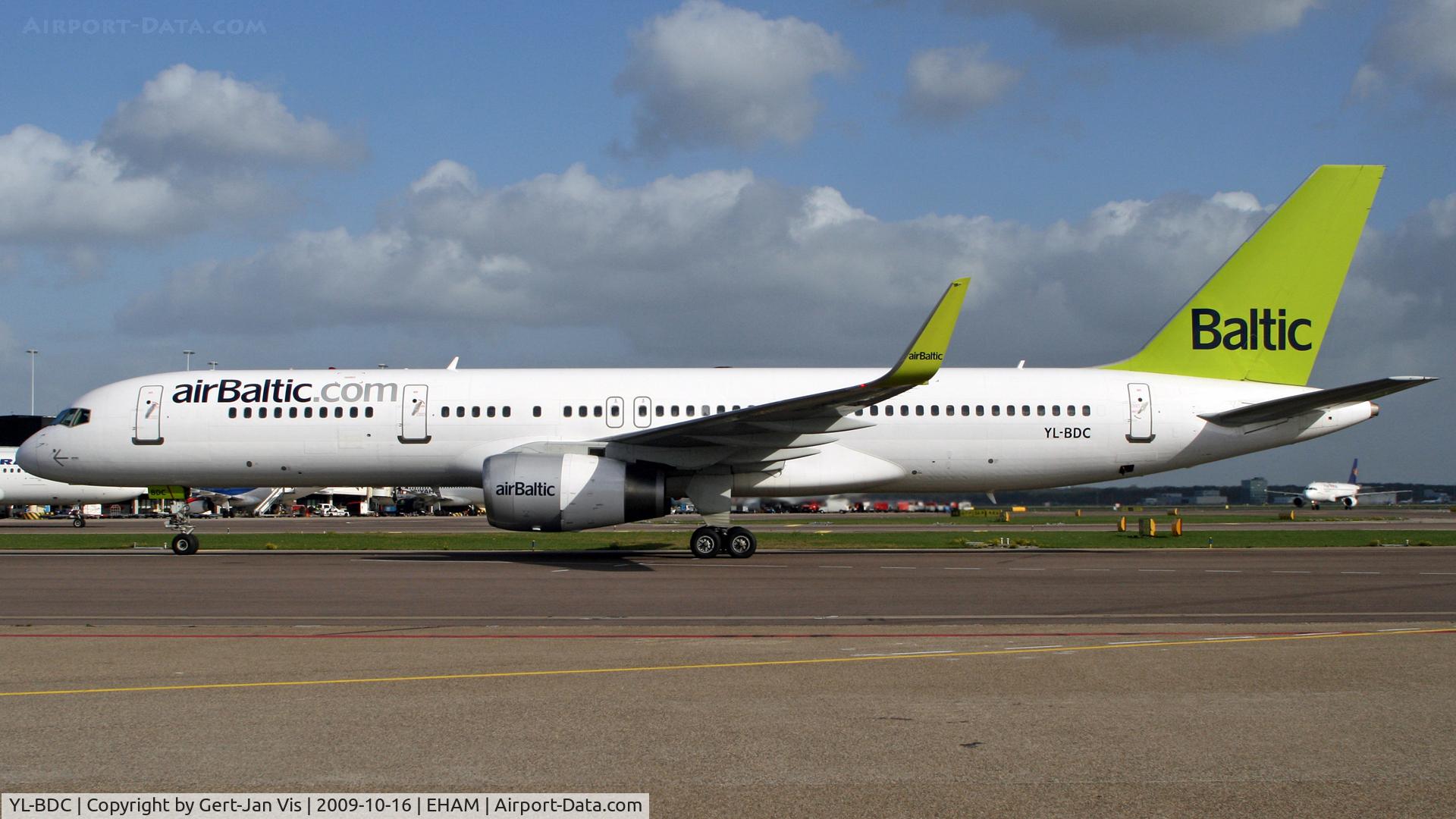 YL-BDC, 1999 Boeing 757-256 C/N 26253, on the ramp, searching for it's stand