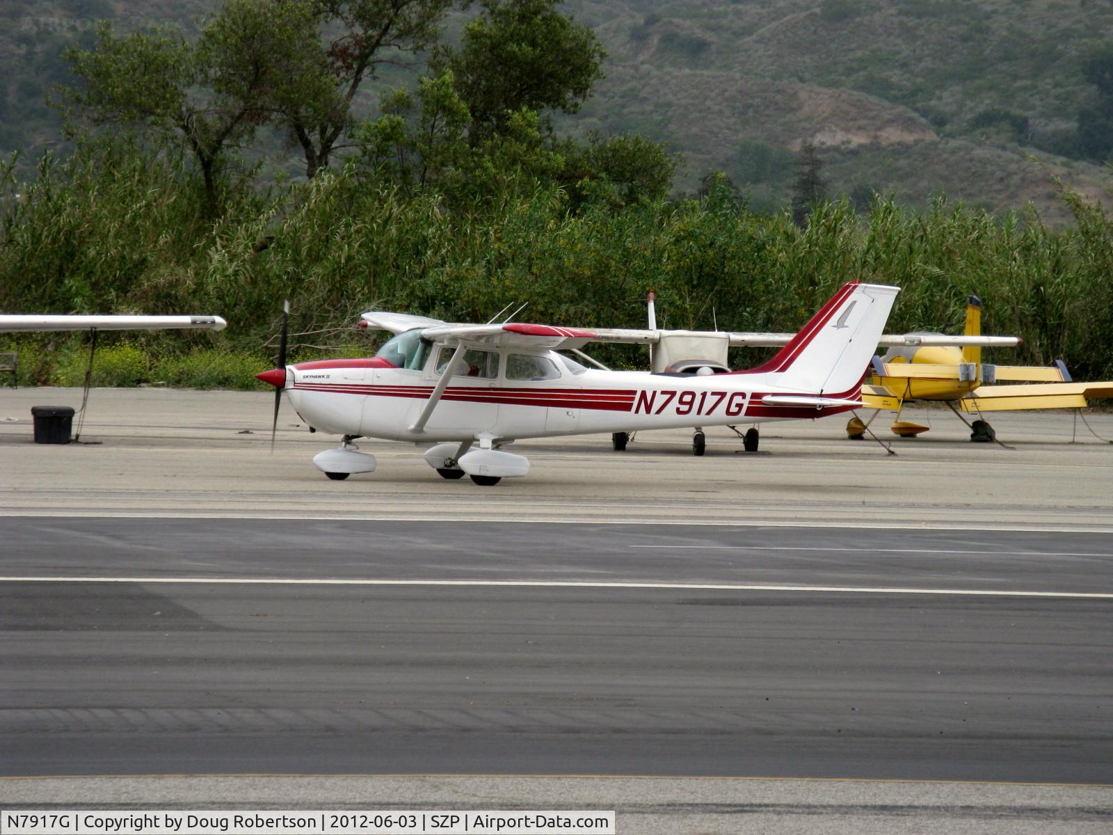 N7917G, 1970 Cessna 172L C/N 17259617, 1970 Cessna 172L SKYHAWK II, Lycoming O-320-E2D 150 Hp, taxi back after landing