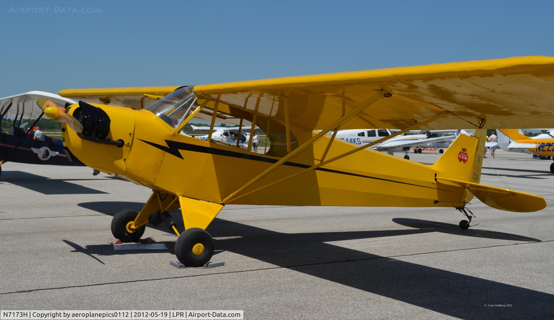 N7173H, 1946 Piper J3C-65 Cub C/N 20430, N7173H seen on display at KLPR.