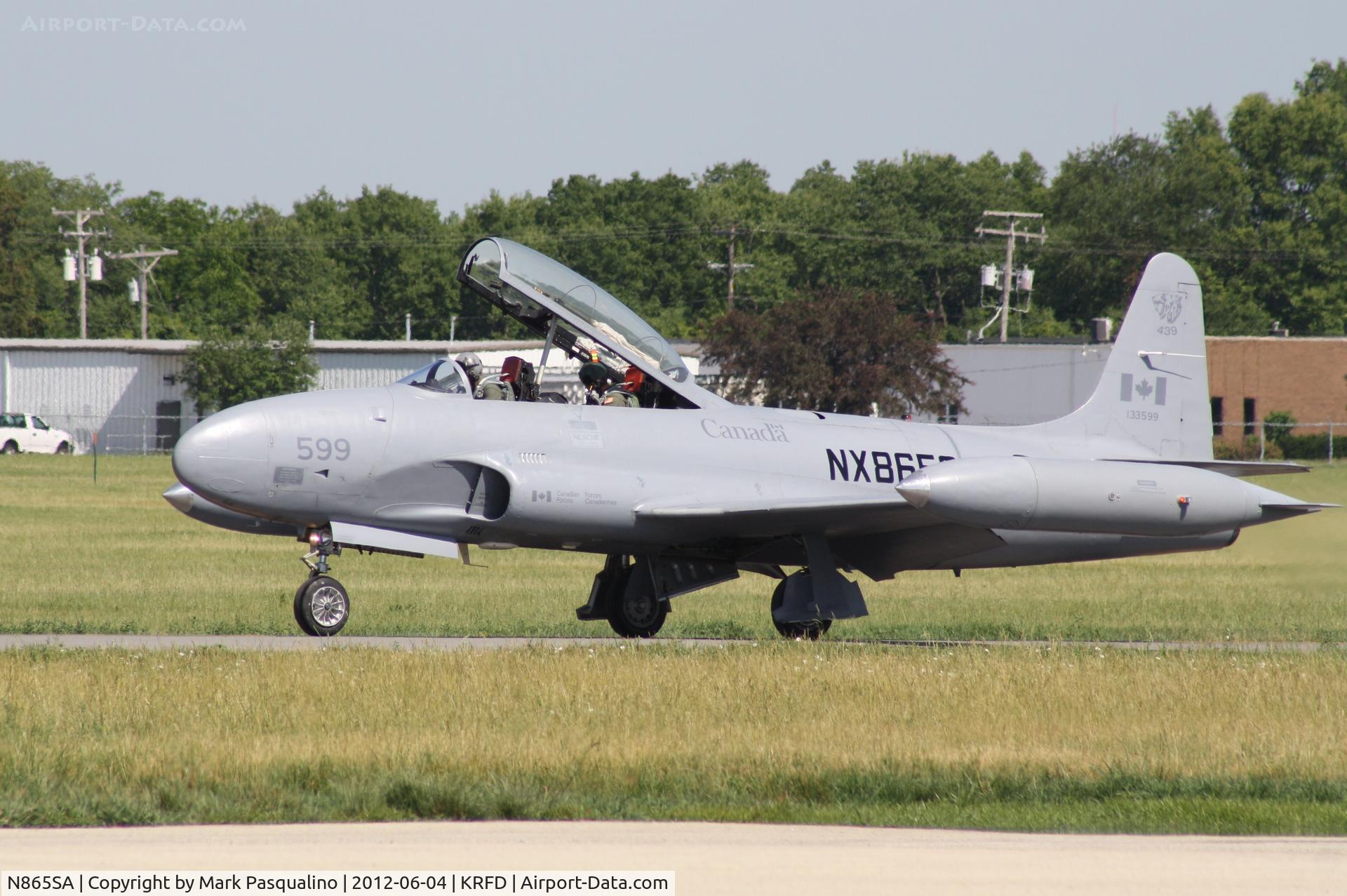 N865SA, 1957 Canadair CT-133 Silver Star 3 C/N T33-599 (133599), Canadair CT-33