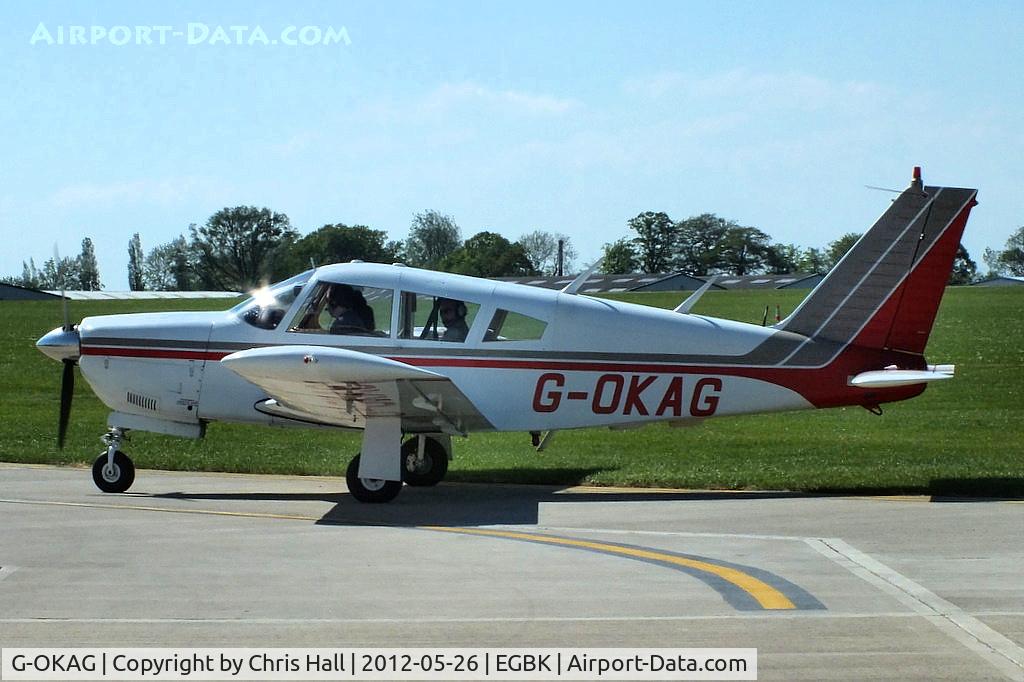 G-OKAG, 1967 Piper PA-28R-180 Cherokee Arrow C/N 28R-30075, at AeroExpo 2012