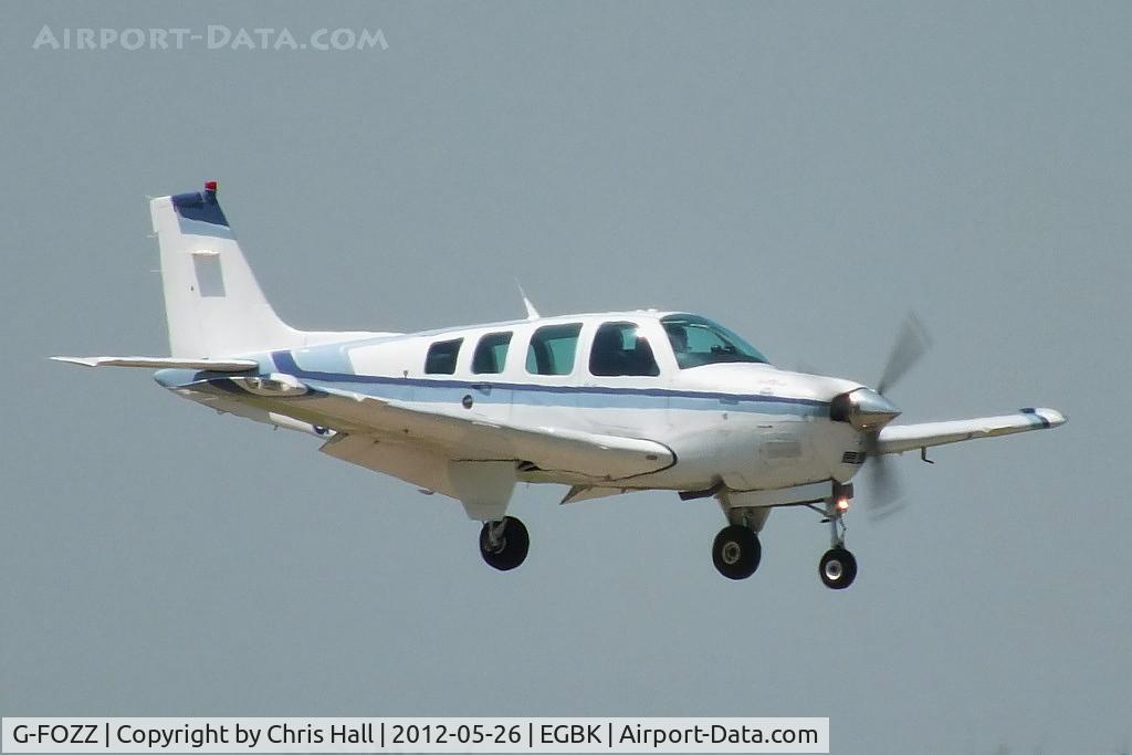 G-FOZZ, 1993 Beech A36 Bonanza 36 C/N E-2788, at AeroExpo 2012