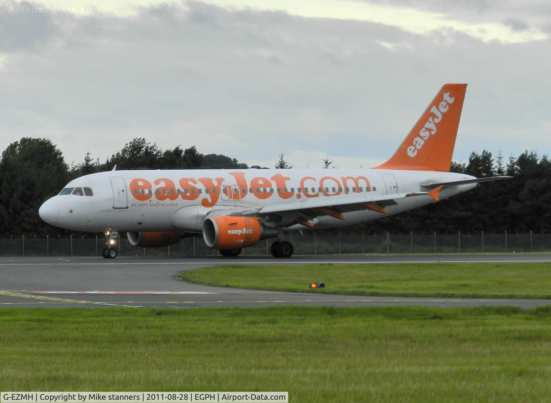 G-EZMH, 2003 Airbus A319-111 C/N 2053, Easyjet A319 Lands on runway 24