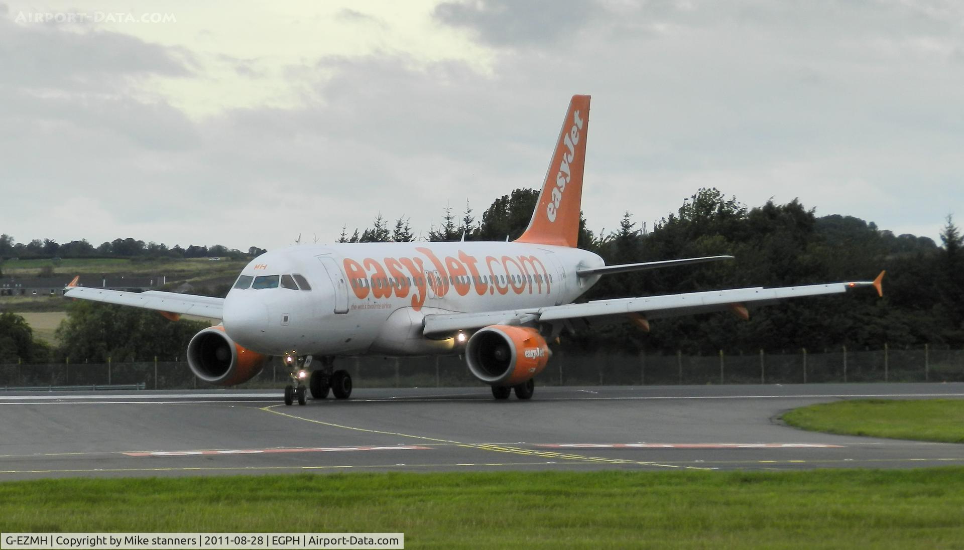 G-EZMH, 2003 Airbus A319-111 C/N 2053, Easyjet A319 Turning onto taxiway bravo 1