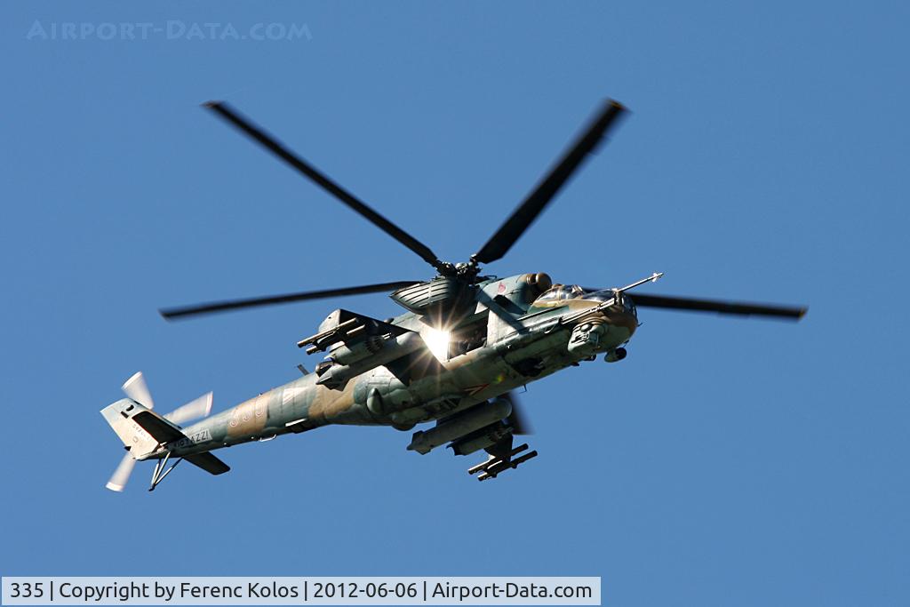 335, 1989 Mil Mi-24P Hind F C/N 340335, Budapest downtown