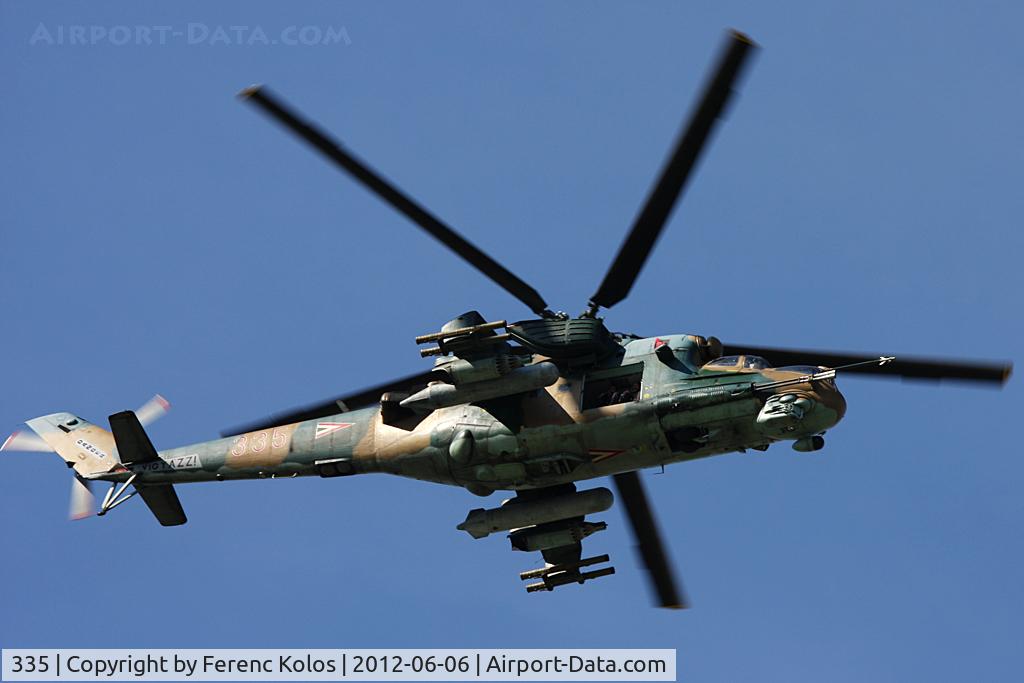 335, 1989 Mil Mi-24P Hind F C/N 340335, Budapest downtown