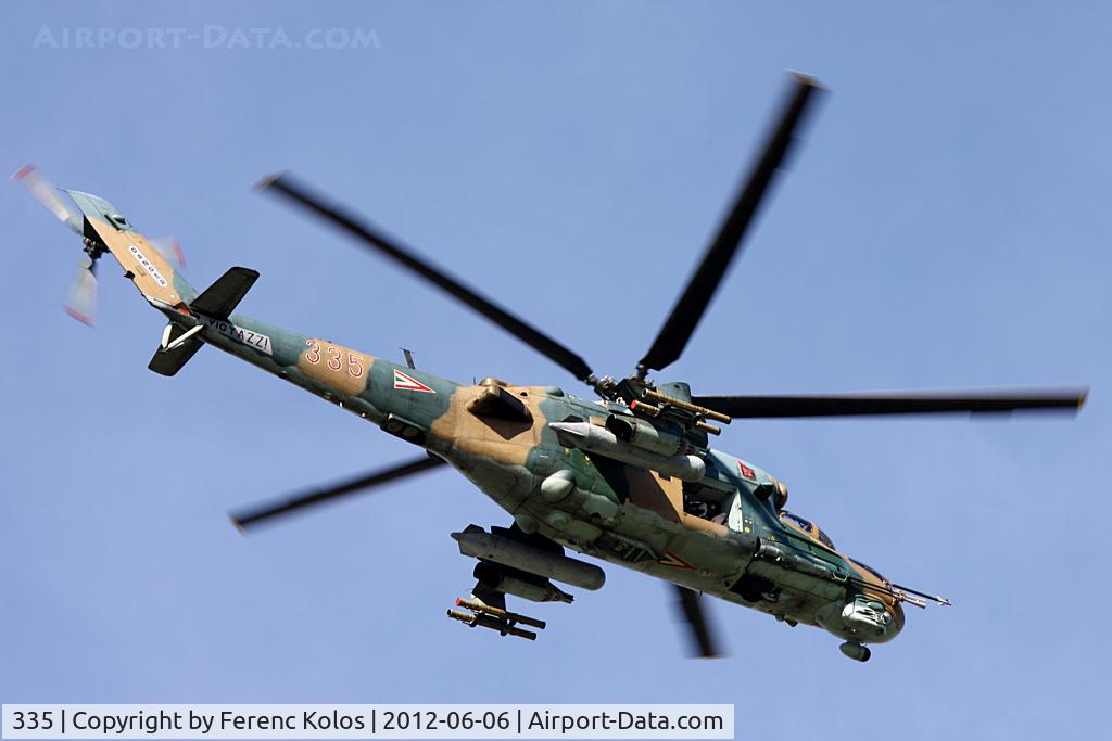 335, 1989 Mil Mi-24P Hind F C/N 340335, Budapest downtown