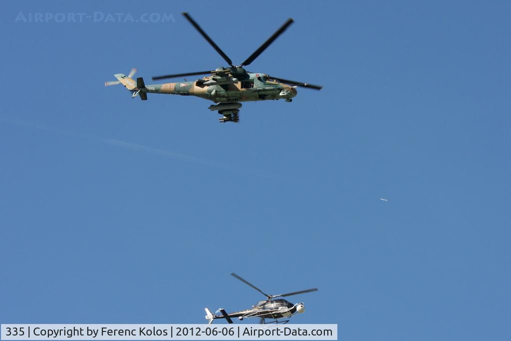 335, 1989 Mil Mi-24P Hind F C/N 340335, Budapest downtown