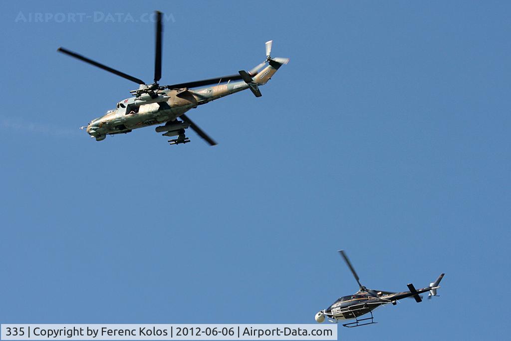 335, 1989 Mil Mi-24P Hind F C/N 340335, Budapest downtown