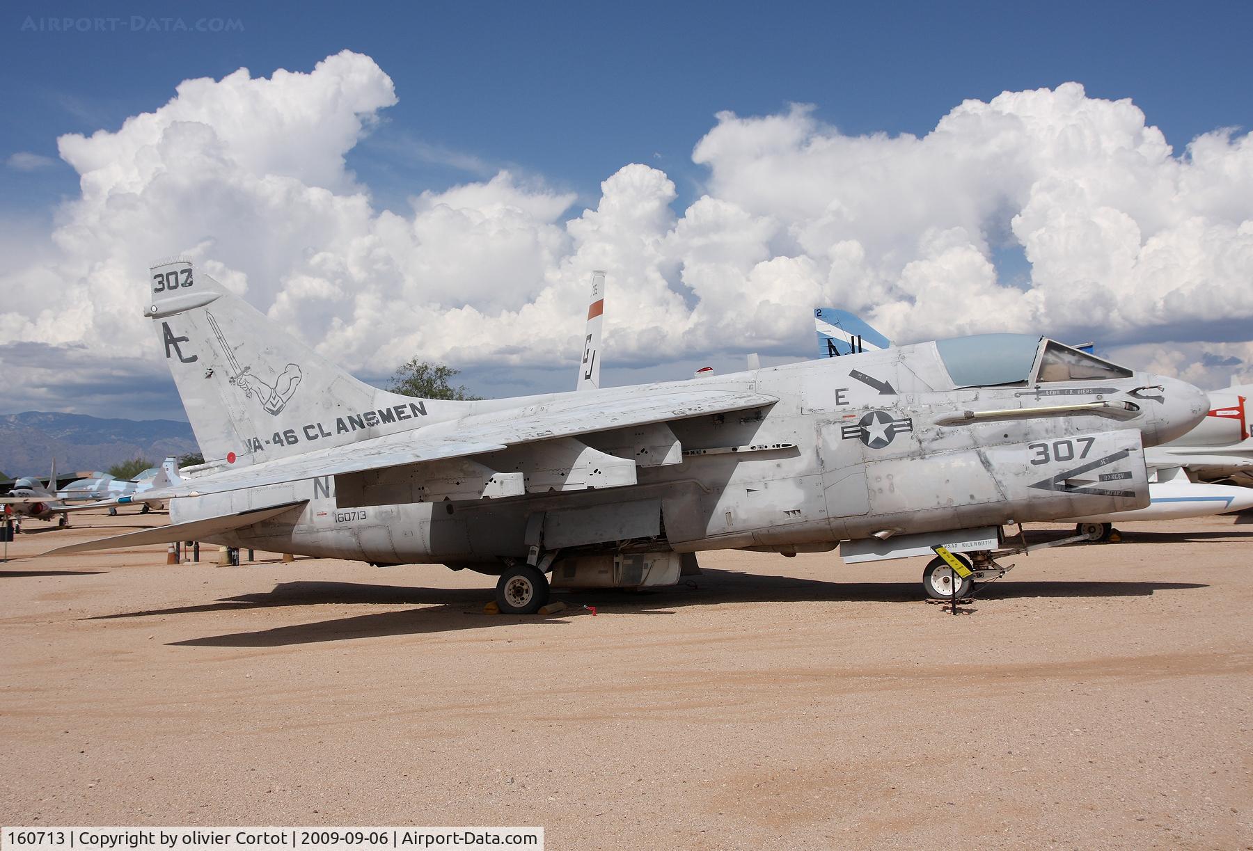 160713, LTV A-7E Corsair II C/N E-546, nice and rare low-viz paint scheme for this Corsair, Pima museum