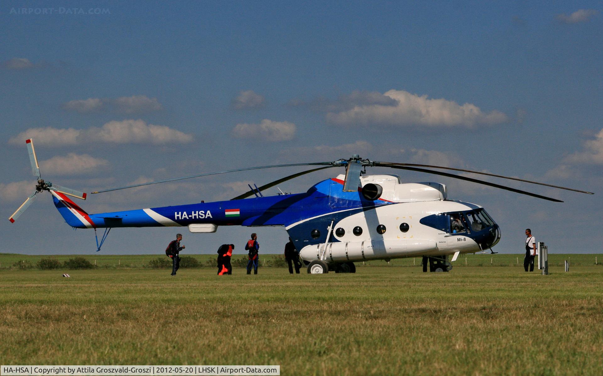 HA-HSA, 1980 Mil Mi-8T C/N 7970, Siofok Kiliti Airport - Hungary